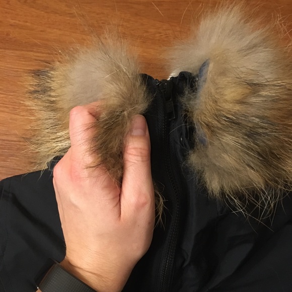 Woolrich raccoon fur down bomber jacket in XS - Picture 10 of 16